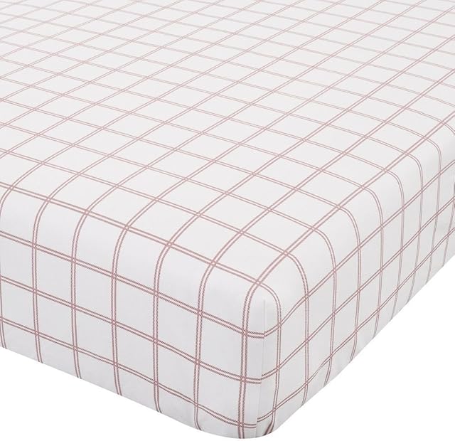 Catherine Lansfield Brushed Cotton Tartan Check Double Fitted Sheet Red
