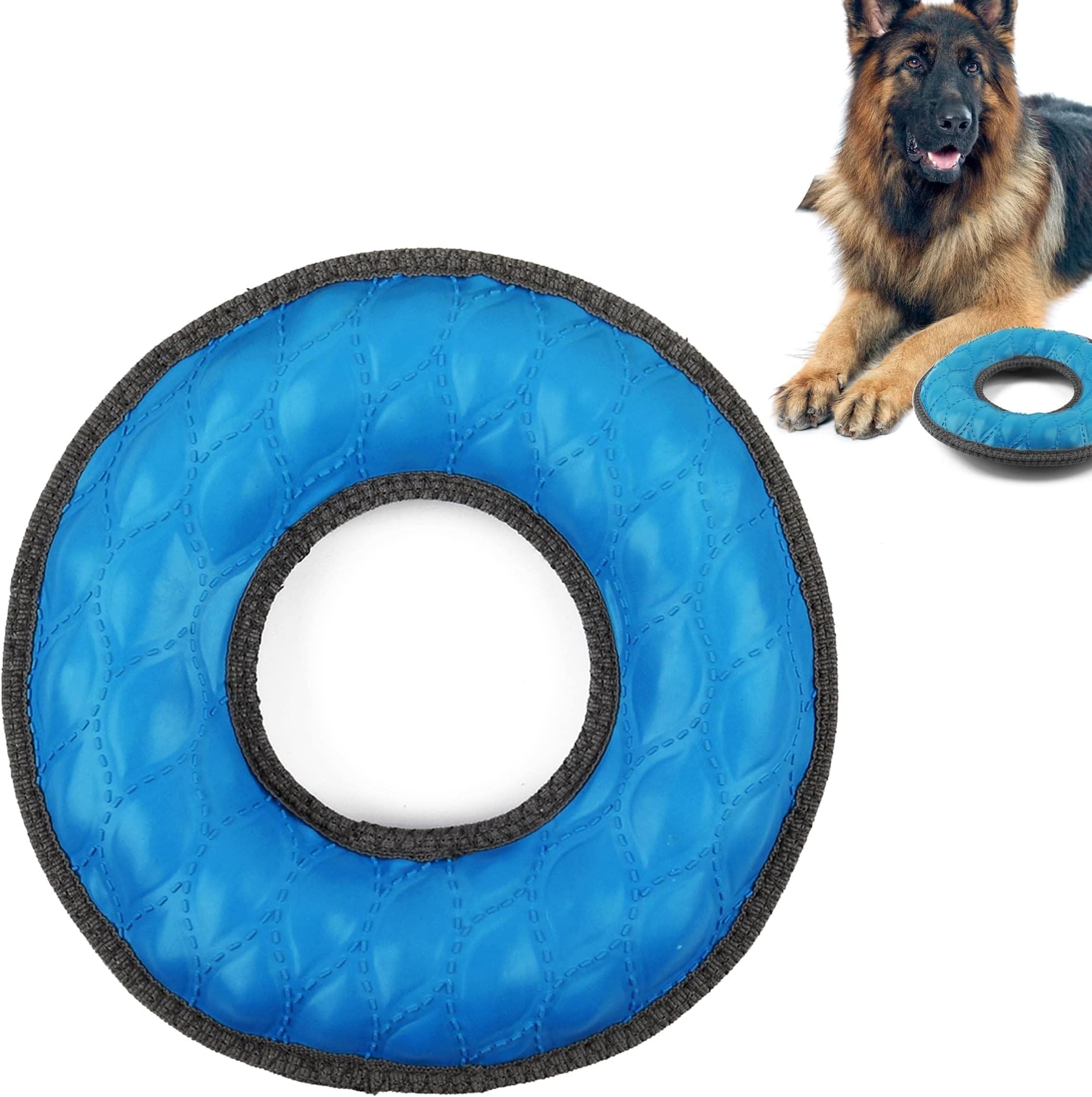 Tuff Pupper Multi-Use Floating Dog Ring Toy & Dog Water Toy | Great Dog Fetch Toy for Exercise - Bounces On Surfaces | NOT for Destructive Chewers