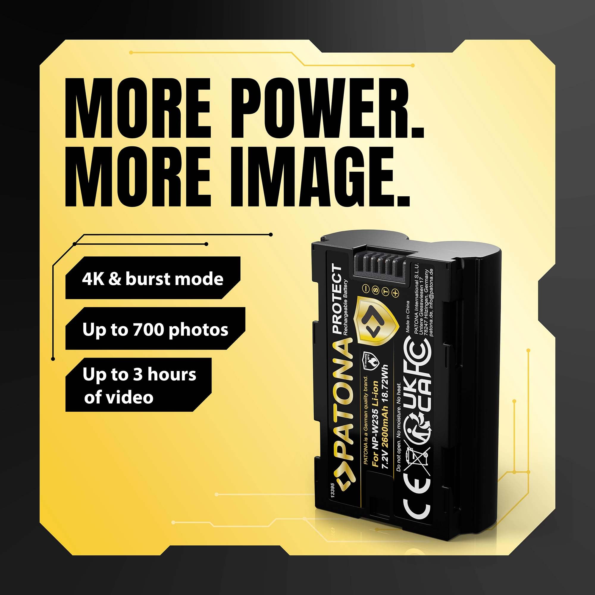 PATONA 2X Protect Akumulator do Fujifilm NP-W235 NP W235 2600mAh 7.2V