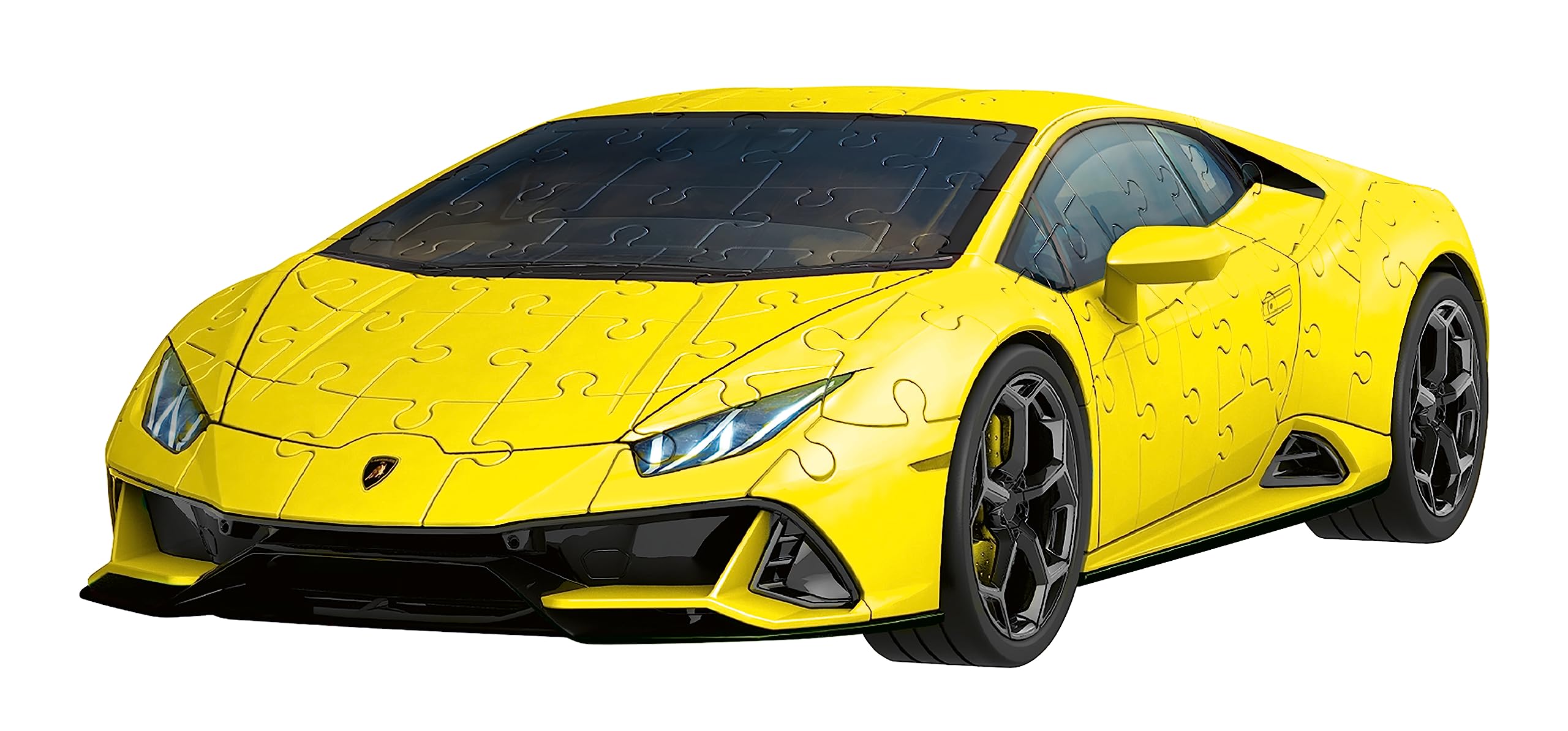 Ravensburger - Puzzle 3D Lamborghini Huracán EVO amarillo, 156 piezas | Maqueta 3D Lamborghini Huracán EVO amarilla de 156 piezas, para montar por adultos, de colección e ideal como regalo.