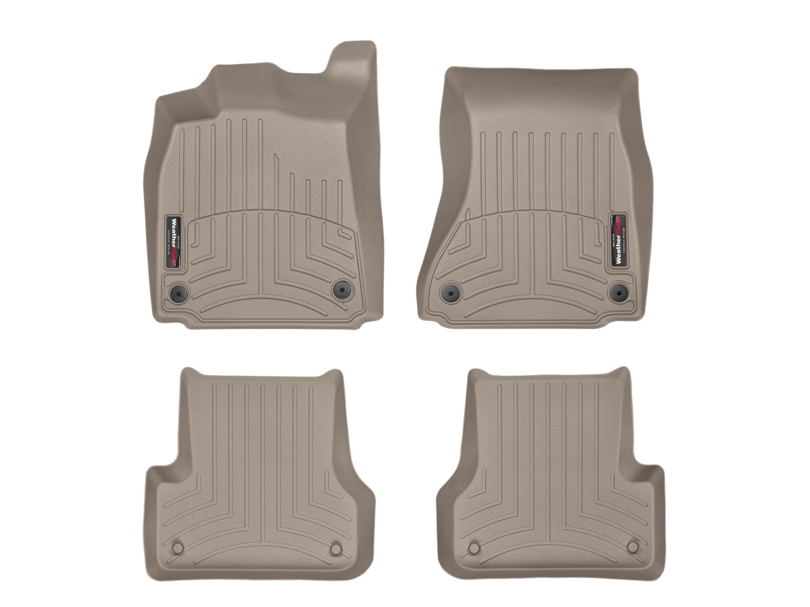 WeatherTech Custom Fit FloorLiners for Audi A6, A7, RS7-1st & 2nd Row (455641-453742), Tan