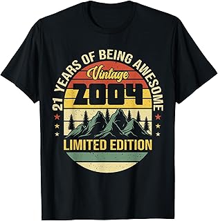 My Generation Gifts Vintage Limited Edition MT 2004 - 21st Birthday Gift for Men T-Shirt