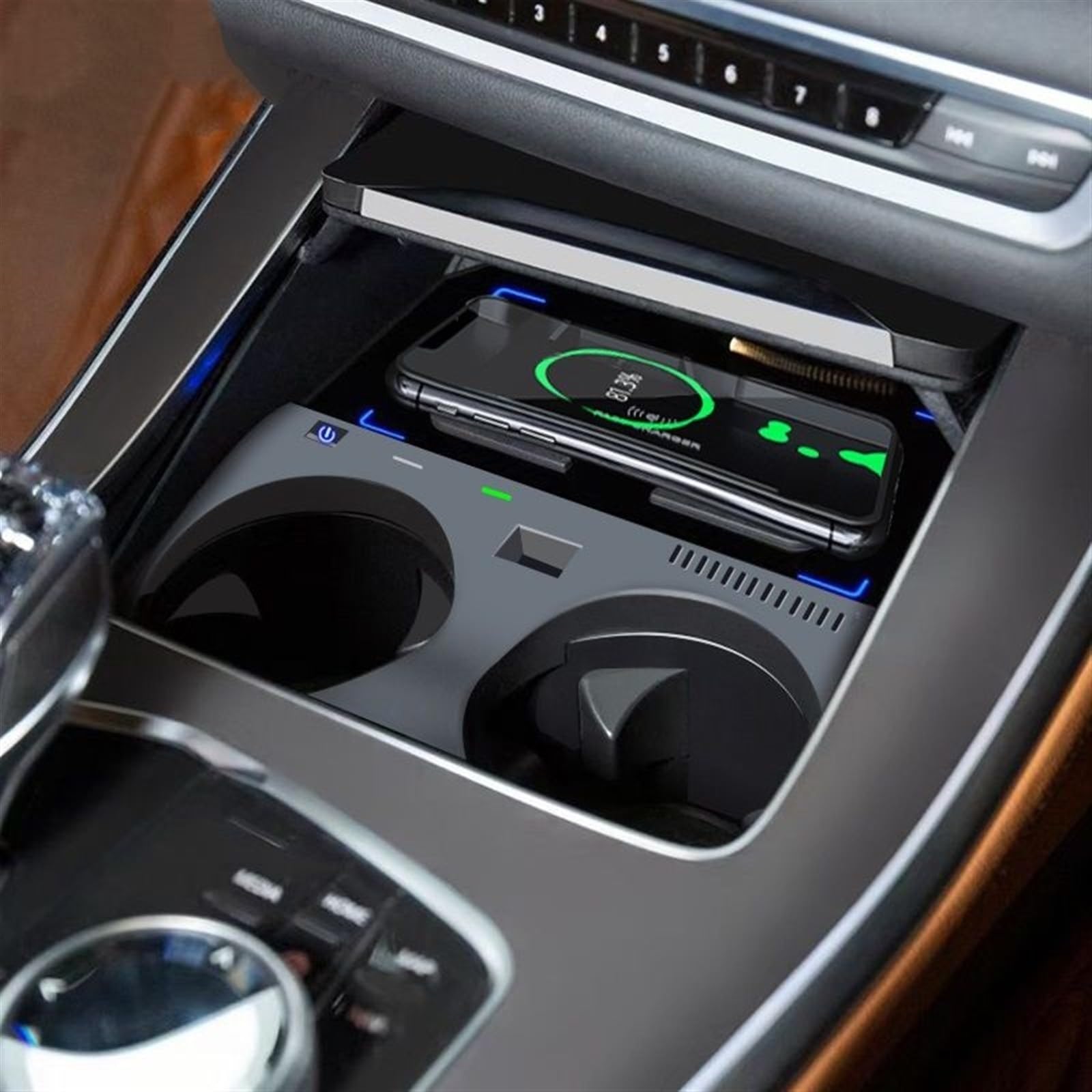 Ładowarka samochodowa do telefonu z ładowaniem bezprzewodowym, do BMW, X5 G05 X6 G06 2019 2020 15 W Szybka płytka ładująca Uchwyt na telefon Qi Ładowarka samochodowa