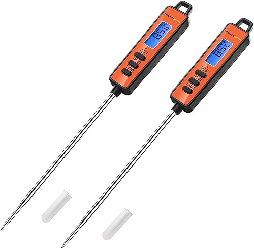 ThermoPro Termómetro de lectura instantánea con termómetro digital de larga sonda para carne
