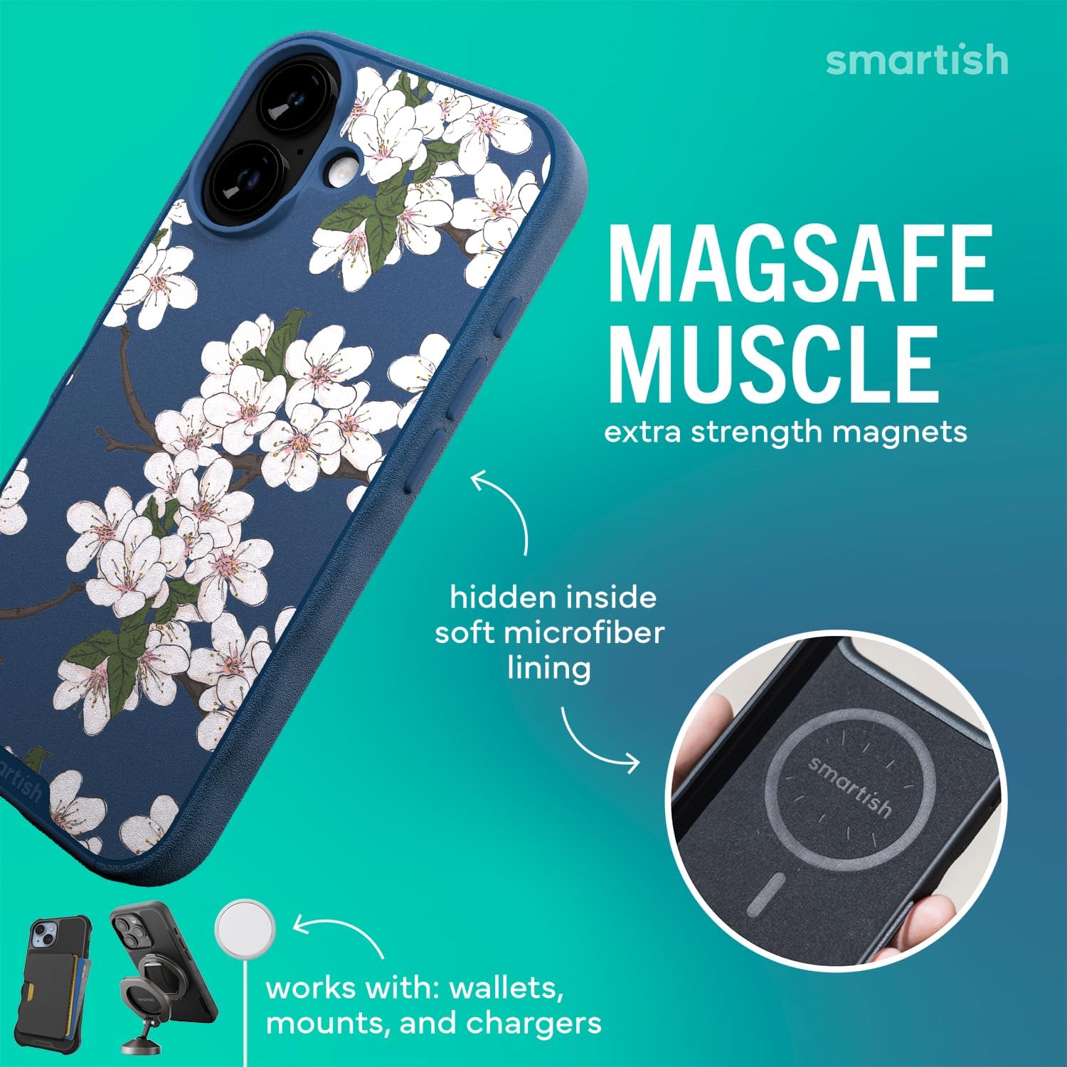 Smartish iPhone 17 MagSafe Case + Screen Protector Bundle - Gripmunk + Tuff Sheet 2-Pack Tempered Glass Screen Covers - Extra Strength 9H Glass for Apple iPhone 17