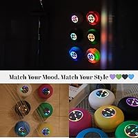 Vista 7 de Altavoz de ducha Bluetooth con LED – Altavoz mini inalámbrico portátil con micrófono y ventosa, resistente al agua IPX4 para ducha, viaje, piscina