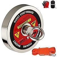 Vista 22 de MUTUACTOR Kit de pesca con imán de doble cara de 800 libras resistente con pivote