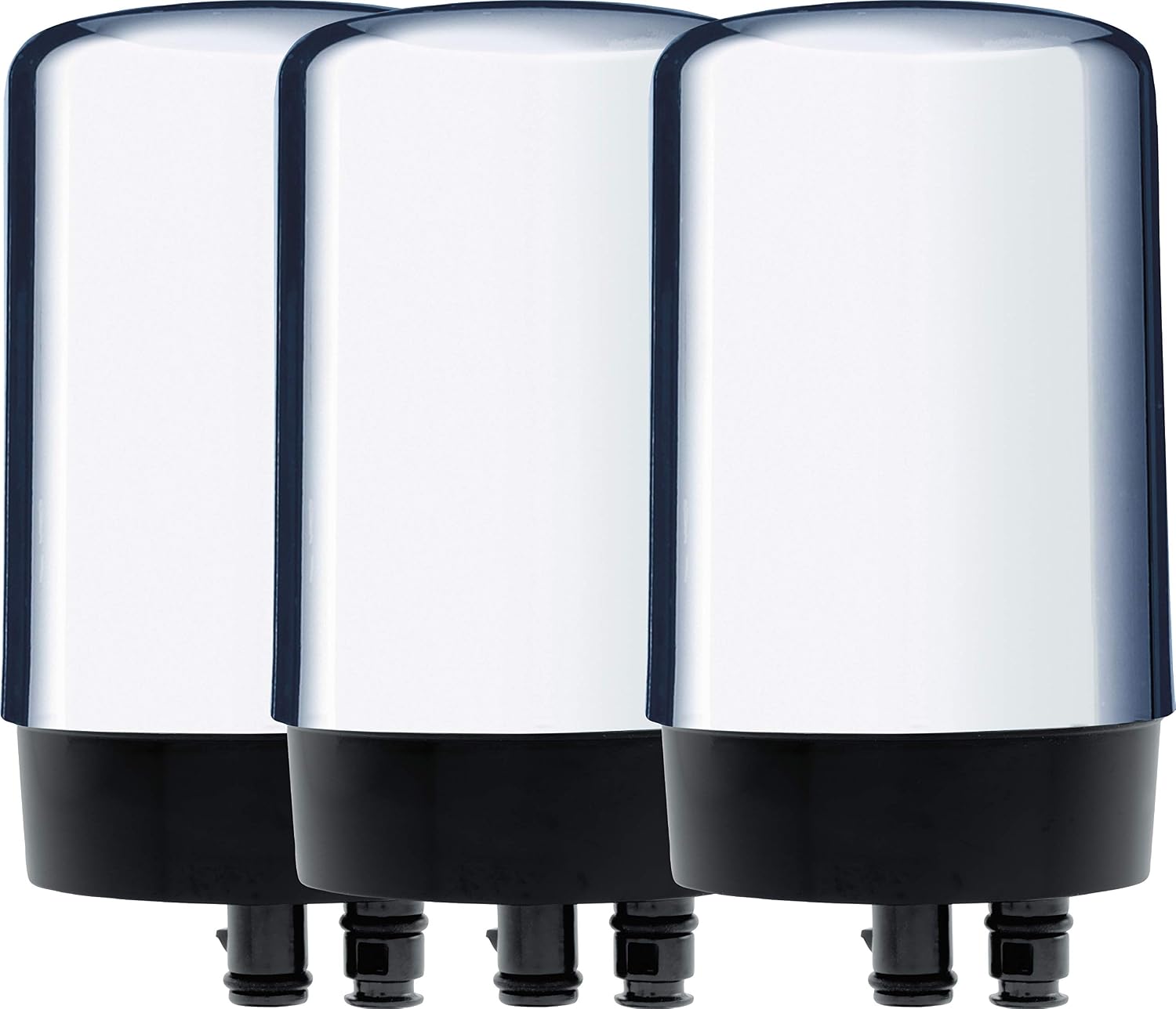 Brita Replacement Water Filter for Faucet Mount, Removes 99% of Lead, Sink Filtration System, Chrome, 3 Count