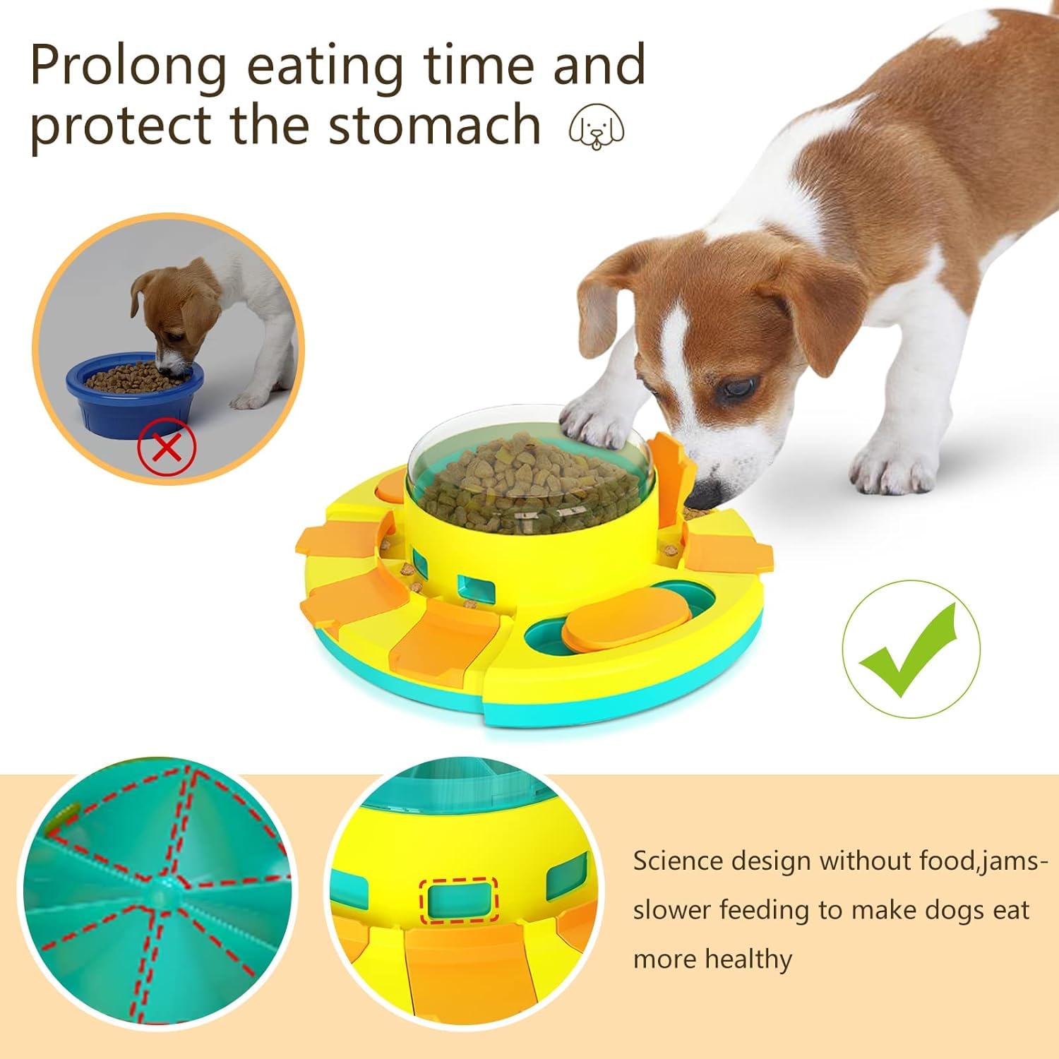 Hund Puzzle Spielzeug, Interaktives Hundespielzeug, Gehirn Trainingshilfefür Hunde, Leckerli-Spender für Training Lustiges Füttern, IQ Spiele & geistige Bereicherung