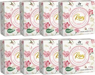 8UN Sabonete Vegetal Rosas 170G Davene