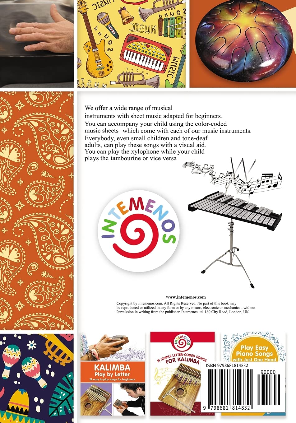 Tongue Drum Songbook for Beginner: Play Simple Kids Songs by Number: 6