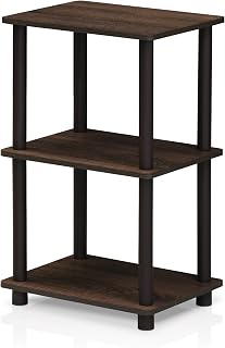 FURINNO Turn-N-Tube 2 Space Shelf, Walnut/Brown
