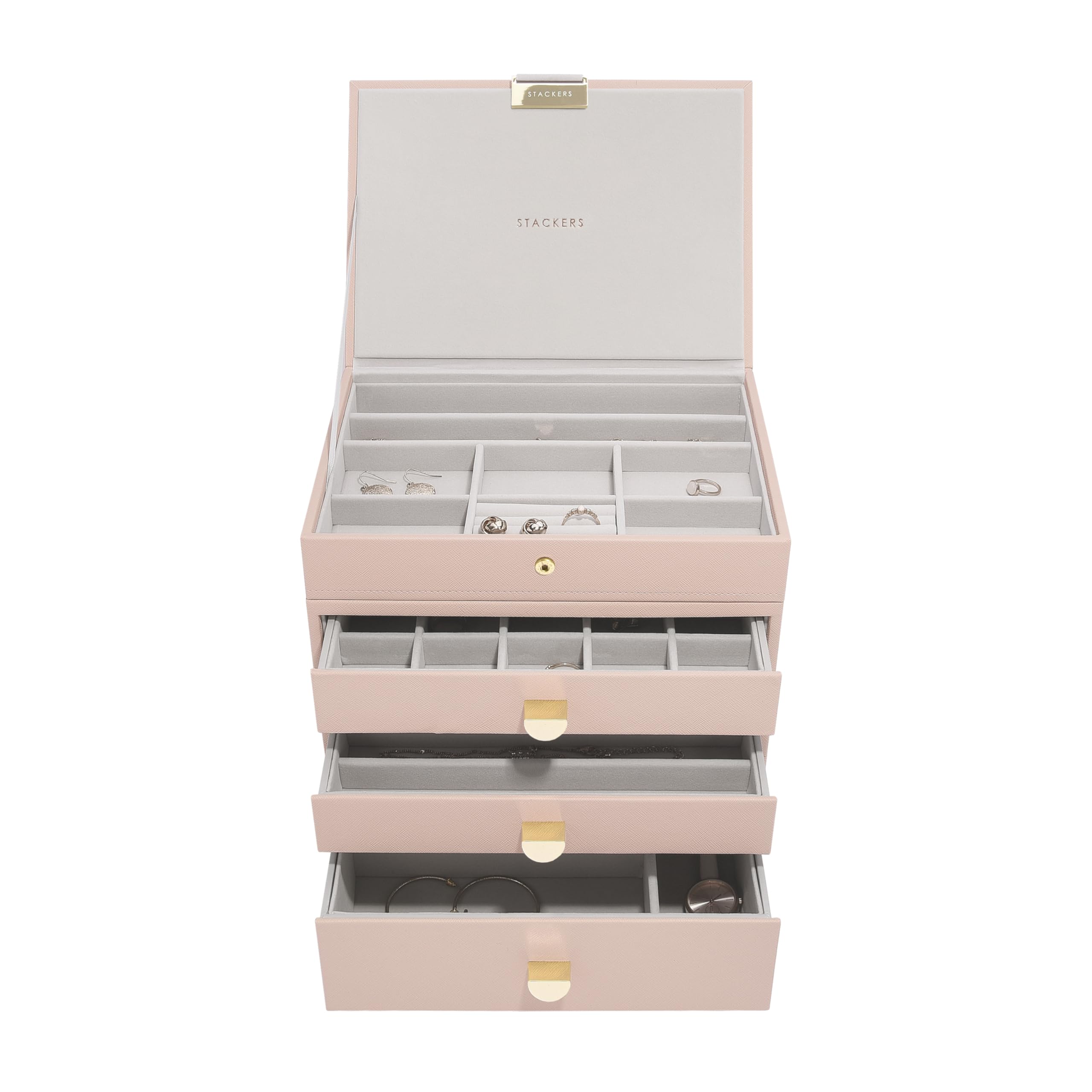 Stackers Blush + Champagne Gold Classic Hybrid Lot de 4
