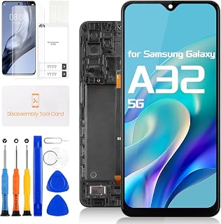 for Samsung Galaxy A32 5G Screen Replacement kit, LCD Display A32 5G with Frame Touch Digitizer for Samsung S326dl A326u A326b A326a A326w Full Assembly with Repair Tools