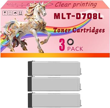 MLT-D708L Toner Cartridges Compatible for Samsung MultiXpress K4250LX K4300LX K4350LX Printers, High Yield 45000 Pages, Clear Bright Colors 3 Pack Black