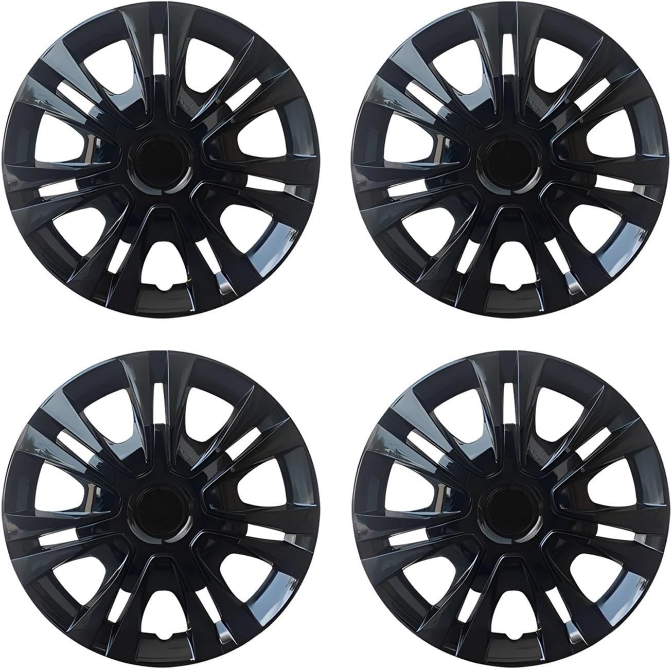 4PCS Hubcap Wheel Cover R14 R15 Replacement R15 Hub Caps Universal Wheel Rim Cover Exterior Accessories for Car Wheel Parts SUV(R14 Bright Black)