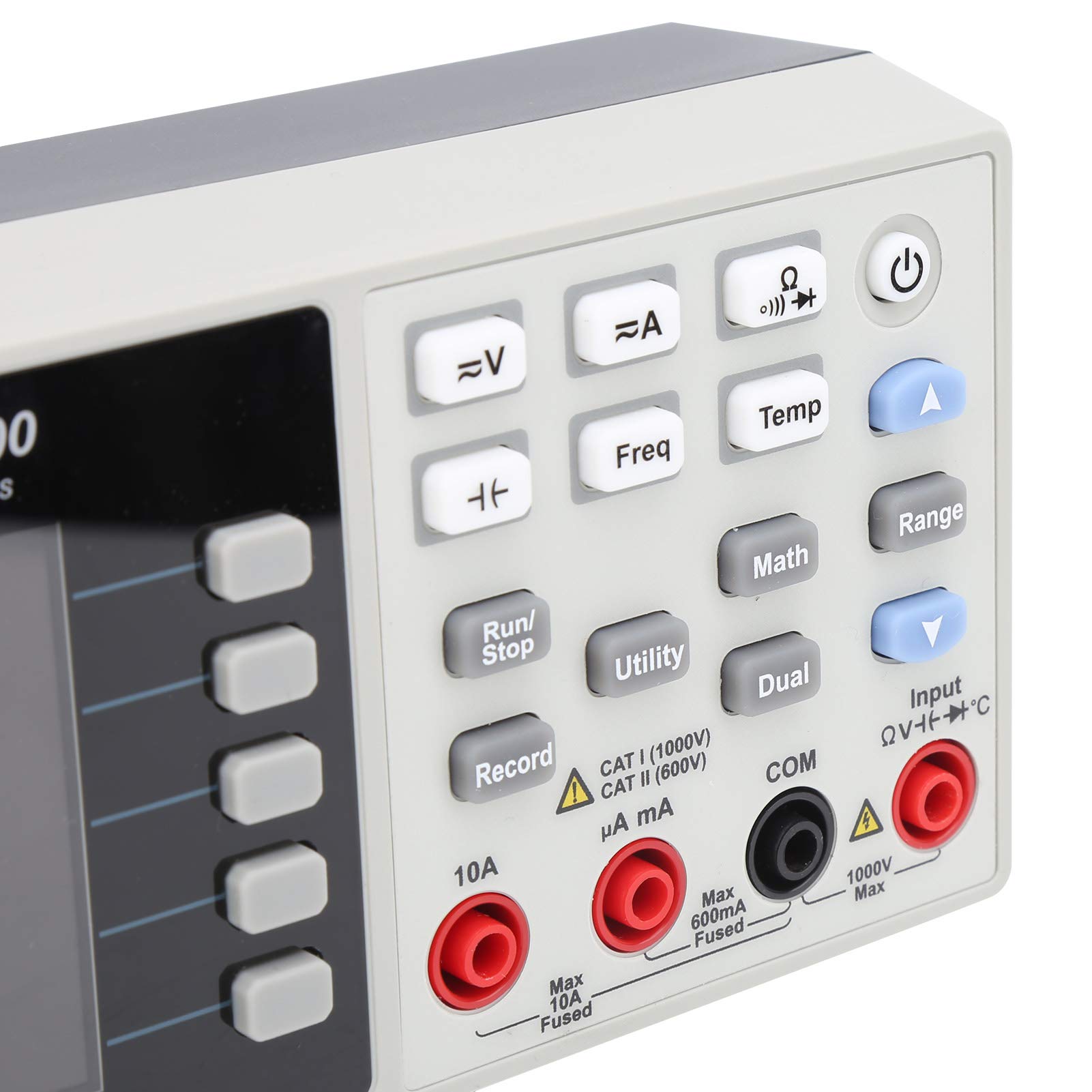 Multímetro digital True RMS con pantalla LCD de 3,7 pulgadas probador de temperatura mini de escritorio XDM1041 (EU Plug 100‑240V)