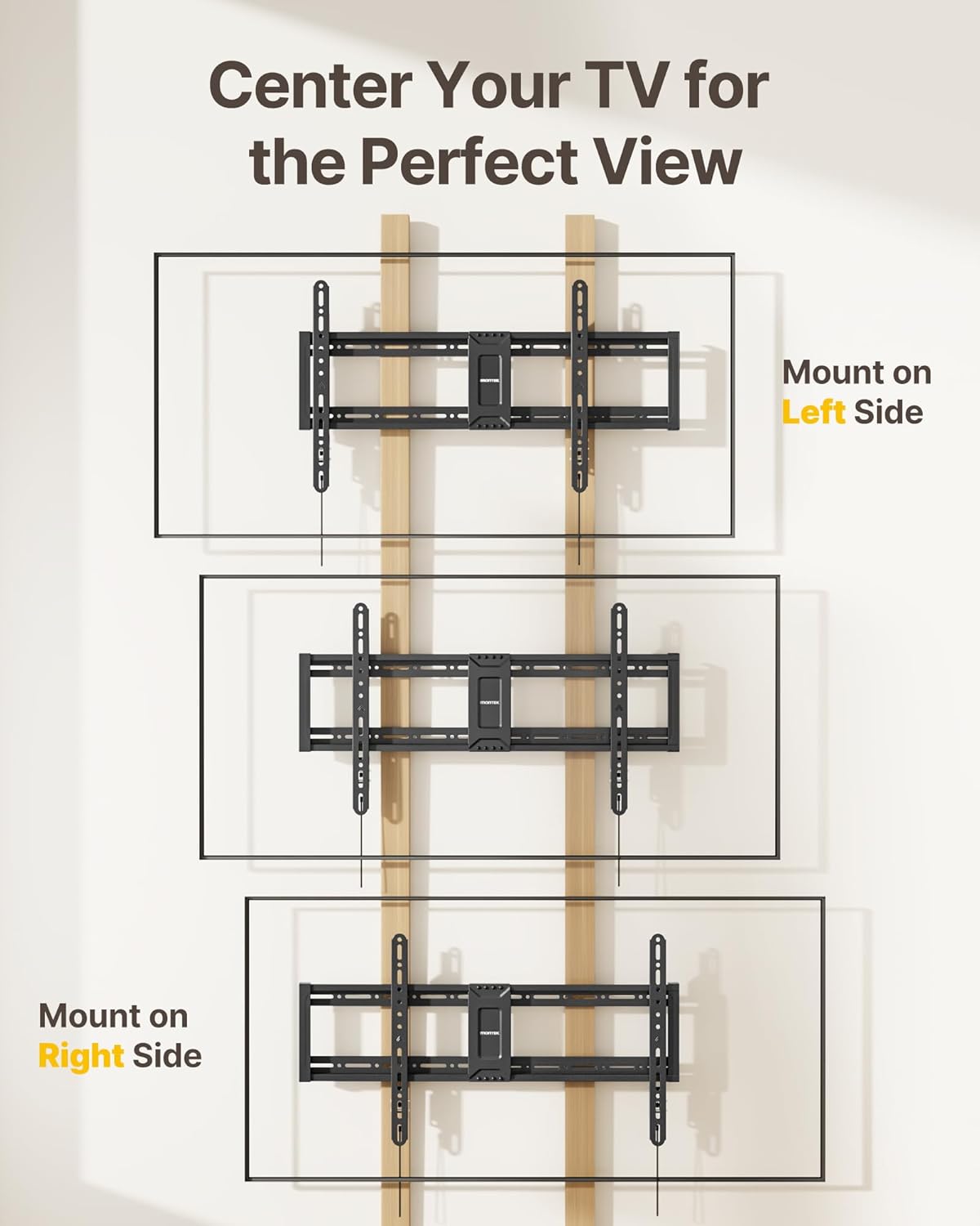 monTEK Heavy Duty Fixed TV Wall Mount for 43–95 Inch TVs, 1.1" Ultra Slim Low Profile Bracket, 200 lbs Capacity, Max VESA 800x400mm, Fits 16"/18"/24" Studs, Space-Saving for Large Flat & Curved TVs thumbnail