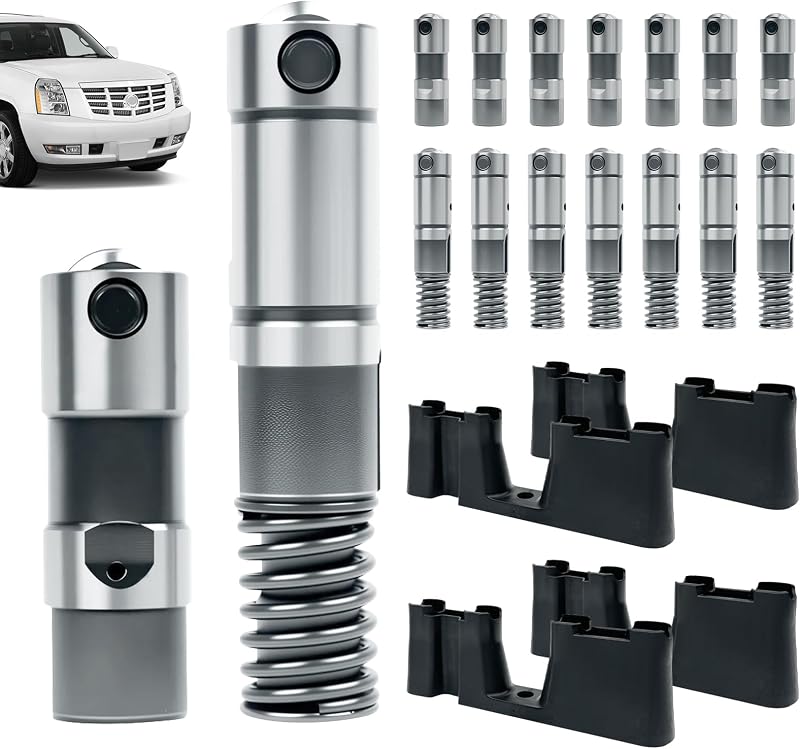 Kit de tuchos hidráulicos roletados AFM com bandejas Bopowo para Chevrolet, GMC, Buick e Pontiac – 16 unidades