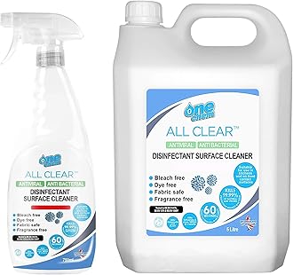 One ChemOC0049 All Clear Surface Cleaner 5L Glass and 750ml Trigger Spray Bottle