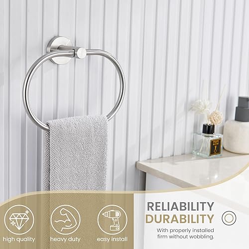 Miniatura 2 de Suyar SUS304 - Toallero de mano de acero inoxidable para toallas de baño, montado en la pared