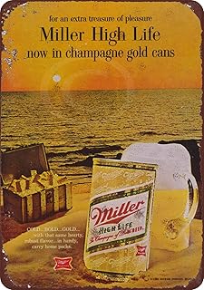 Tin Sign For Metal Signs Vintage, Signs for Home Room Man Cave Cafe 1968 Miller High Life in Cans Novelty Wall Decor Sign 8 x 12