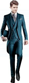 Mens Handsome 3 Pieces Tailcoat Suit Set Business Suit for Men Formal Wedding Attire Classic Outfit 2025