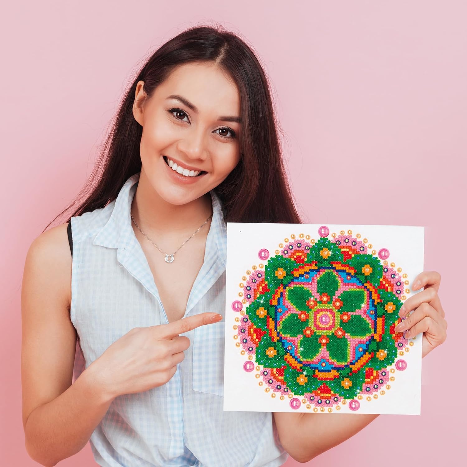 DIAMOND DOTZ Flower Mandala Diamond Painting Kits for Adults - Diamond Art Kits a Relaxing Creative Craft Kit with Dotz Gems i10x8