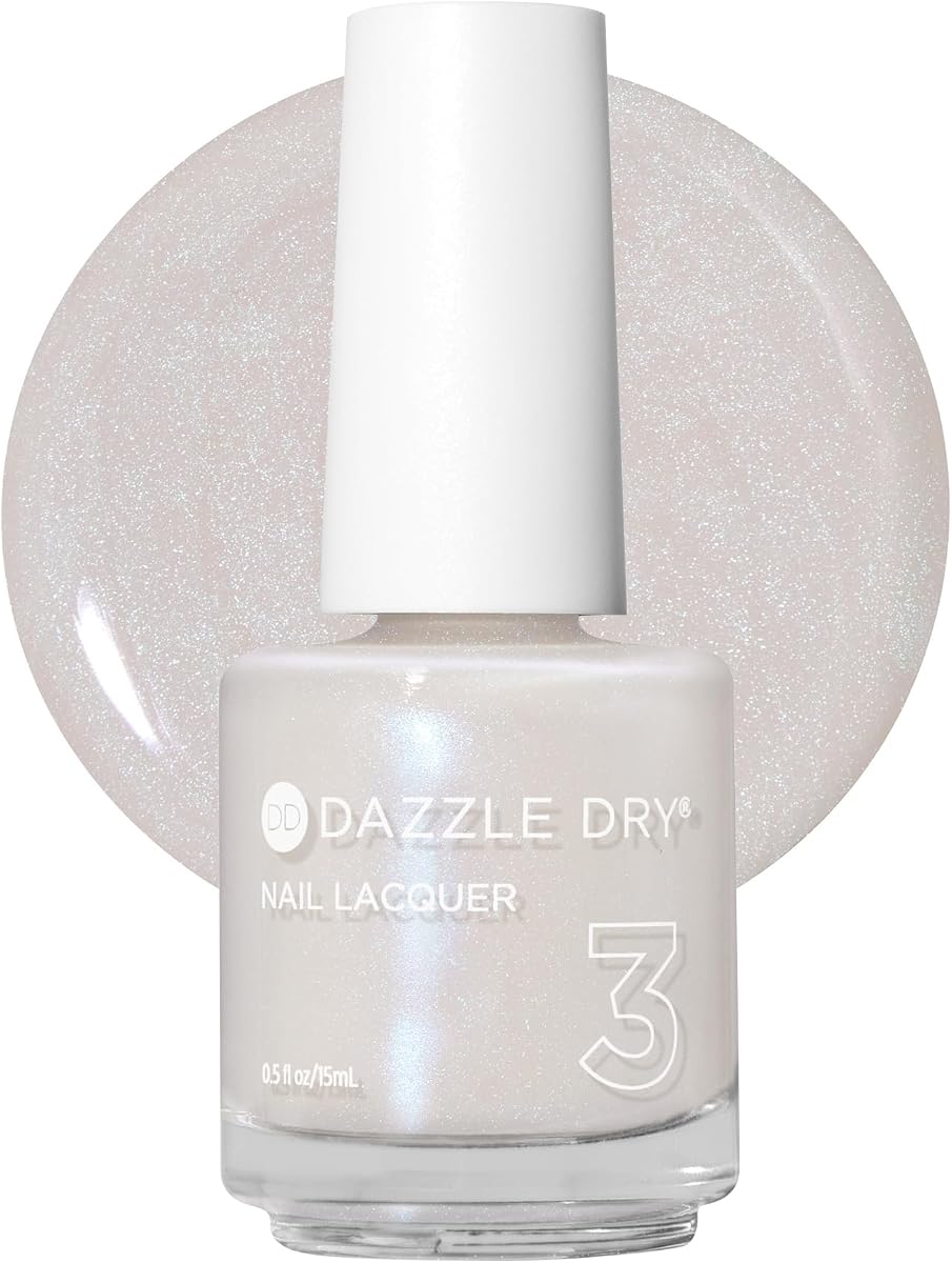 Nail Lacquer, Step 3 – Artisan (0.5 fl oz) | An Off White Iridescent With A Blue Flash · Semi-Sheer · Shimmer Finish · Quick-Dry