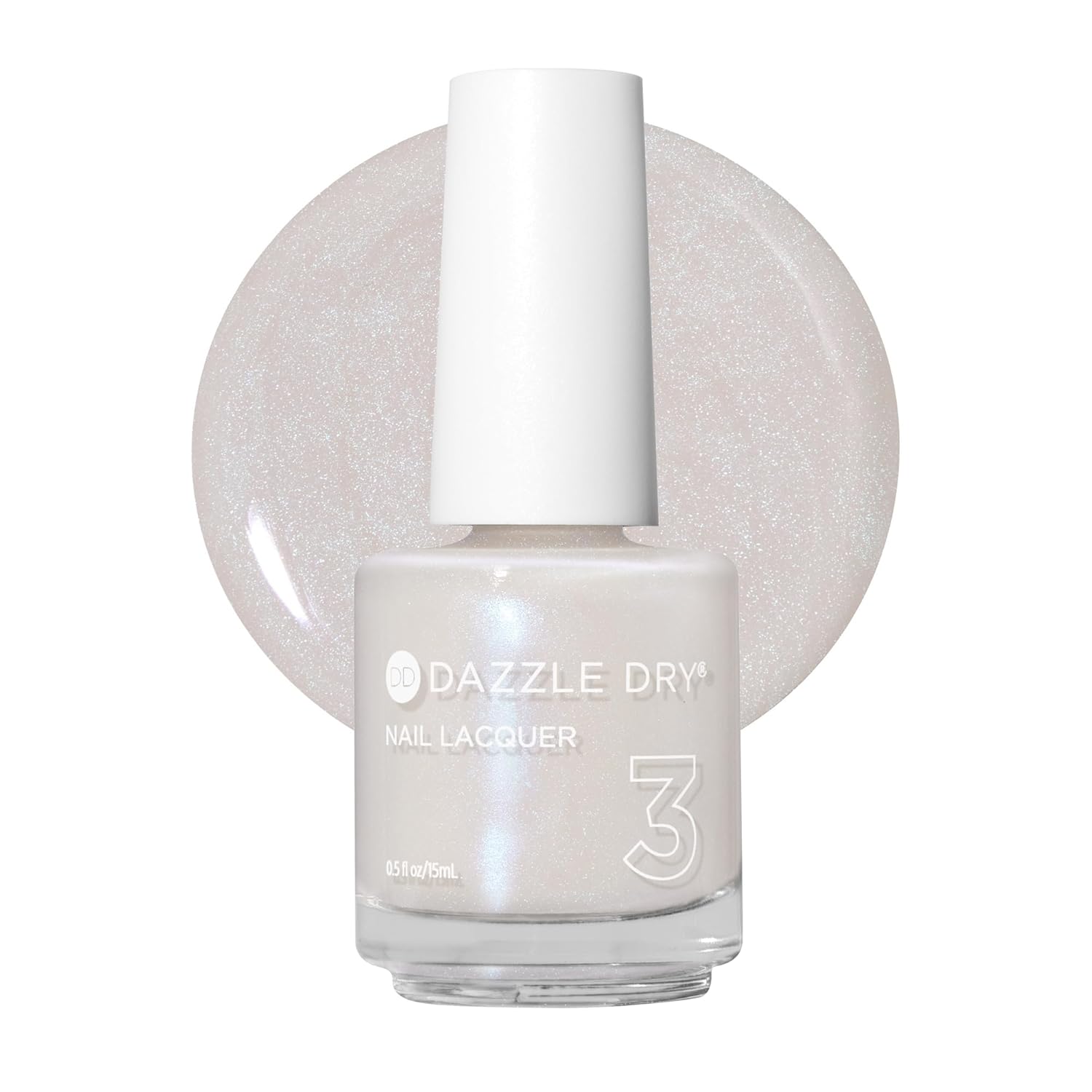 Dazzle Dry Nail Lacquer (Step 3) - Artisan - An off white iridescent with a blue flash. Semi-sheer shimmer. (0.5 fl oz)