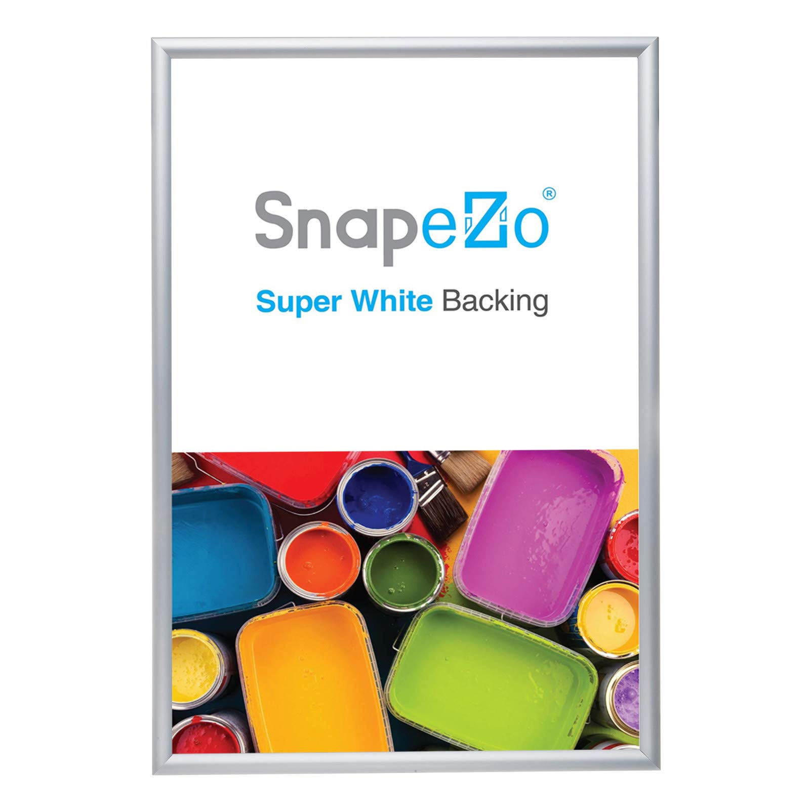 SnapeZo A2 (16.5 x 23.4 inches) Silver Poster Frame, Front-Loading, Wall Mount, Aluminum 1.2" Profile, Premium Series