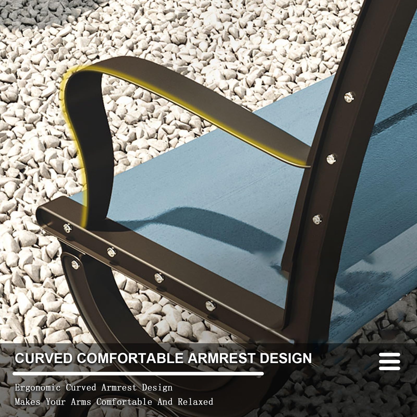 Panche da Giardino per 2-3 Adulti, Panchina da Esterno, Carico Massimo 300 kg, Panchine da Esterno per Cortile, Veranda, Prato, Cortile(Brown,180cm/71in)