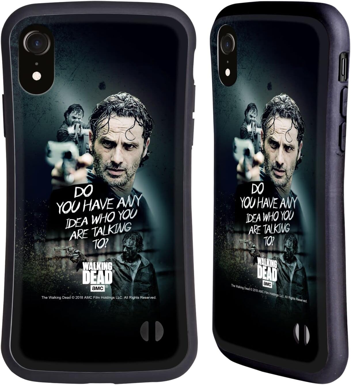 Head Case Designs Officially Licensed AMC The Walking Dead Question Rick Grimes Legacy Hybrid Case Compatible with Apple iPhone XR