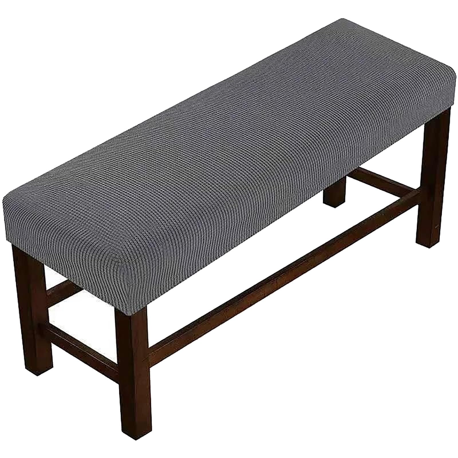 MSNCS Stretch Dining Bench Cover, Removable Bench Slipcover Washable Bench Seat Protector Rectangle Bench Cover for Dining Room, Living Room, Bedroom, Kitchen(Dark gray,160-180cm)