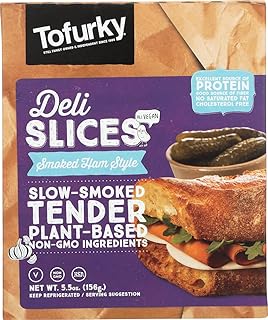 Vegan Smoked Ham Style Deli Slices, 5.5 Ounce (Pack of 6)