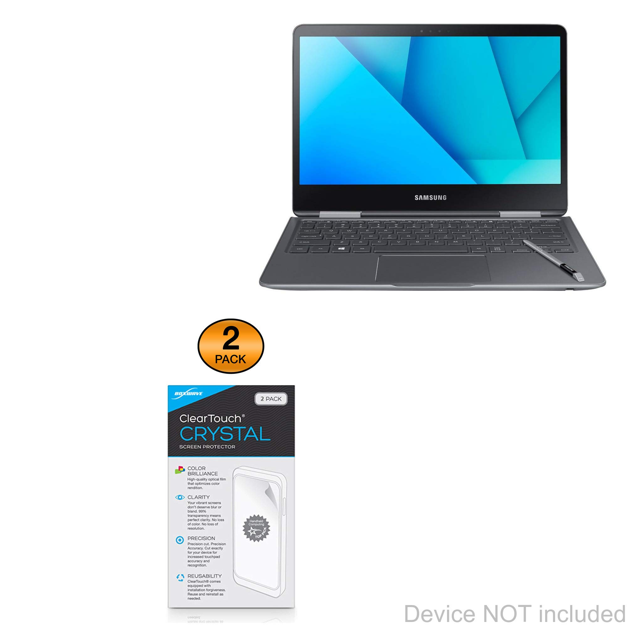 BoxWave Screen Protector Compatible With Samsung Notebook 9 Pro 13 (NP940X3M) - ClearTouch Crystal (2-Pack), HD Film Skin - Shields From Scratches