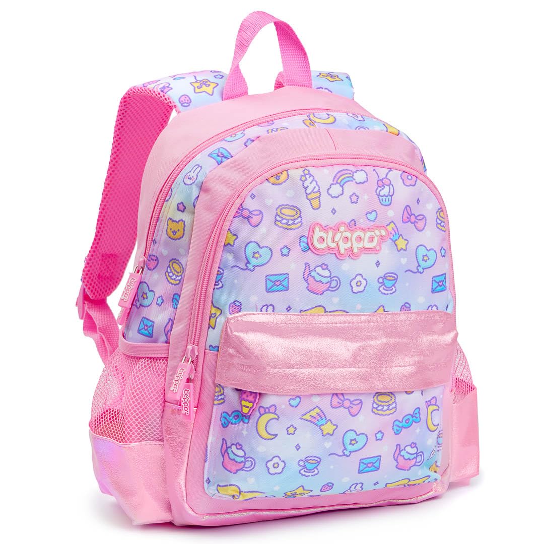Blippo® Cute Backpack for Girls - Kawaii Girls' Backpack for School - Pink Backpack for Kids - Girls’ Bookbag for Ages 5 and up - For Preschool & Primary School Kids, Sports and Travel