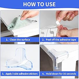 Baby Proofing Corner Protector Baby: 12 Pack Corner Protectors Baby Proof Corner and Edges Protector, Extra Large Clear Table Corner Protectors for Baby Safety Guards Bumpers Cover Sharp Furniture