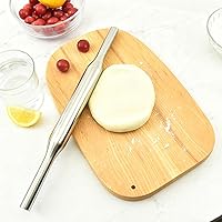 Vista 8 de Rodillo de acero inoxidable de grado profesional para cocina en casa, pizzería, panadería (11.7 in)