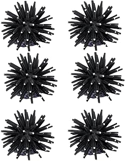 SOMA - Enfeite de Silicone Anemona Short Preta 4,5cm (6 UN)
