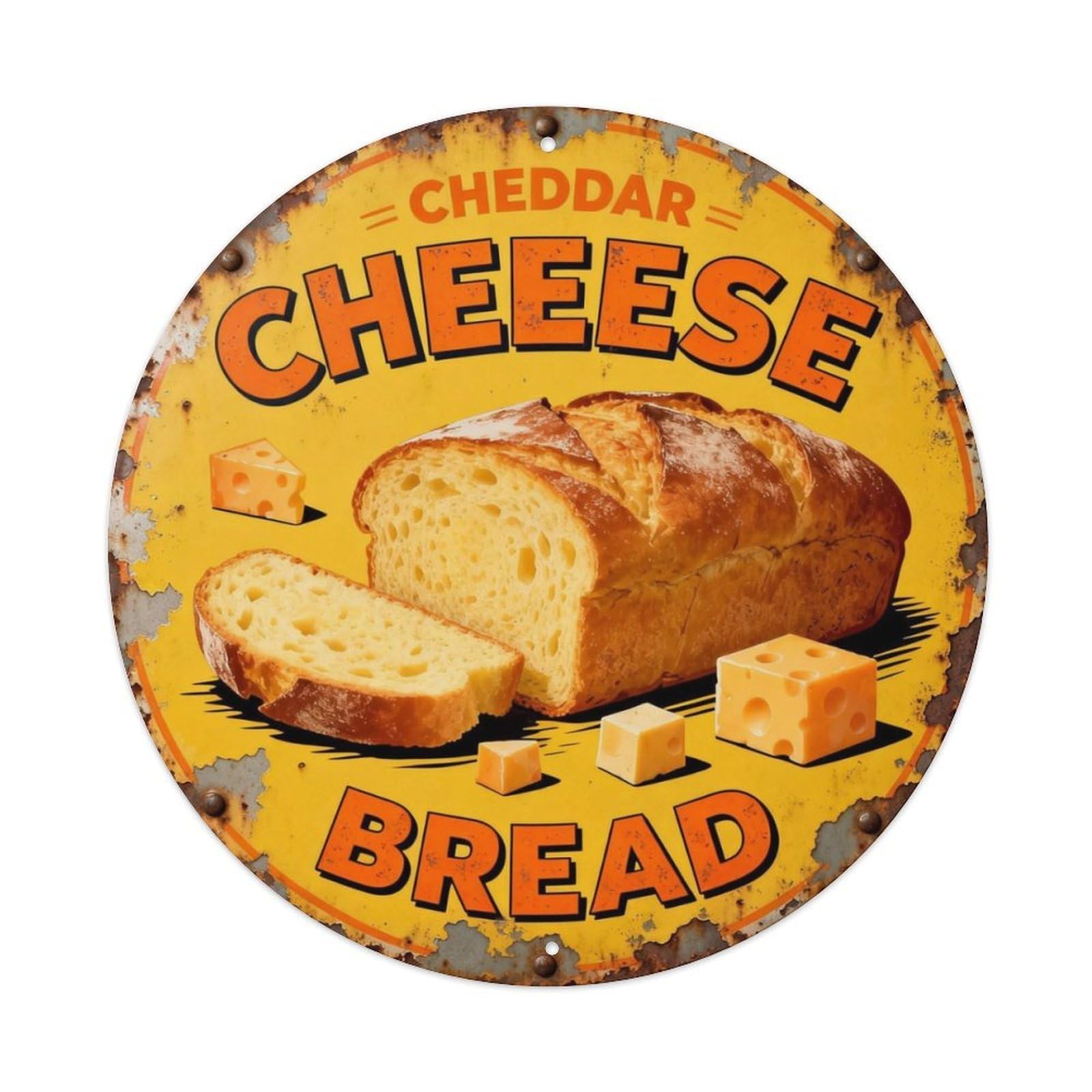 Cheeese Bread Metal Tin Sign Plaque