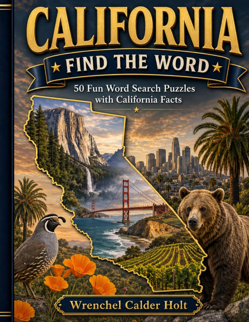 CALIFORNIA FIND A WORD: 50-Easy California: 50 Fun Word Search Puzzles with California Facts (United States Word Search Puzzles)