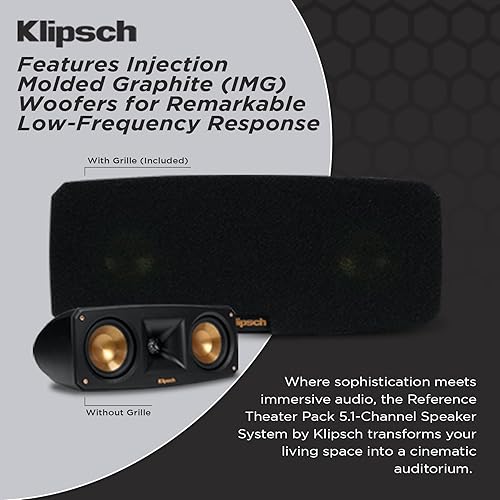 Miniatura 10 de Klipsch Black Reference Theater Pack 5.1 Sistema de sonido envolvente