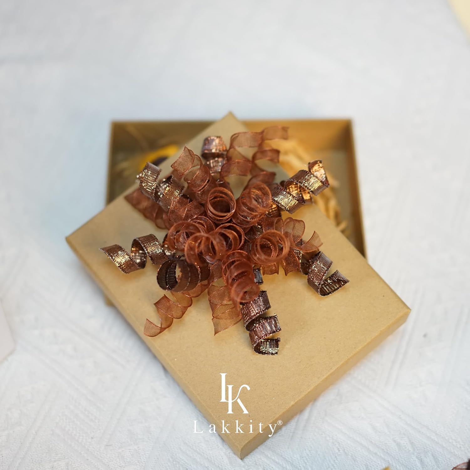 Lakkity 12 Counts Amber Color Curly Ribbon Bows Brown Fall Wreath Bows for Gift Wrapping, Self Adhesive Burst Gift Bow for Presents, Birthday, Christmas, Halloween, Holiday Party Favors, Thanksgiving - Image 9