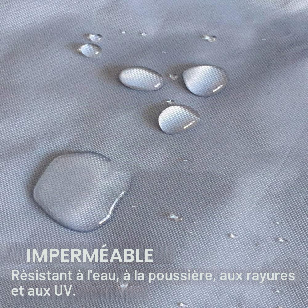 Housse de Bateau Impermable Portable, Bâche pour Bateaux en Tissu Oxford 300D pour Yacht, Bateau de pêche, Tri-Coque, Gris,20 to 22ft: 700x254cm
