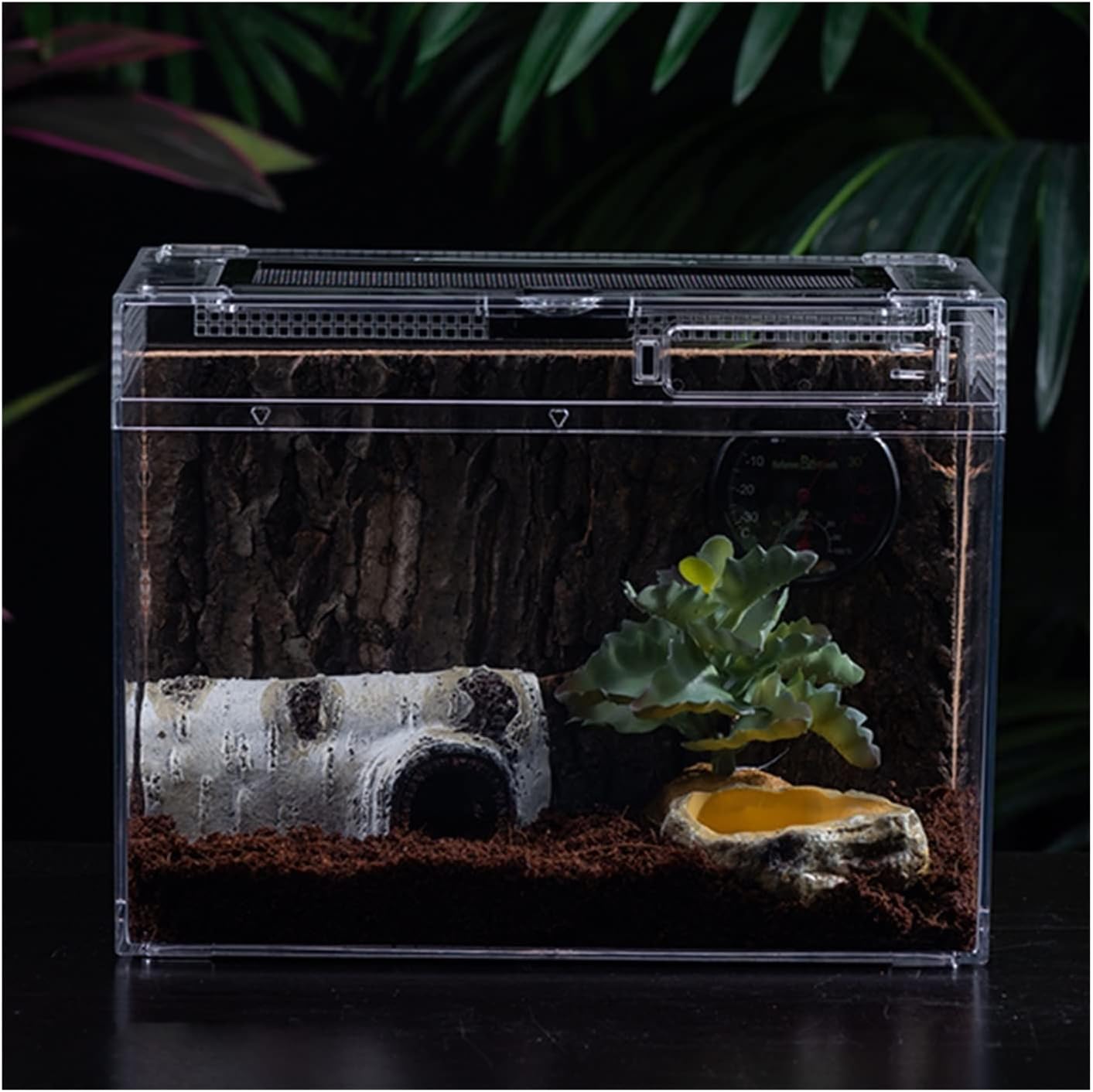 Xuehong001 アクリル育種ボックス 30x18x23cm A Color Size ヤモリアゴヒゲトカゲカメトカゲマンティクライミングペット育種ボックス 透明爬虫類飼育場テラリウム 風景 最新アイテム 透明爬虫類飼育場テラリウム