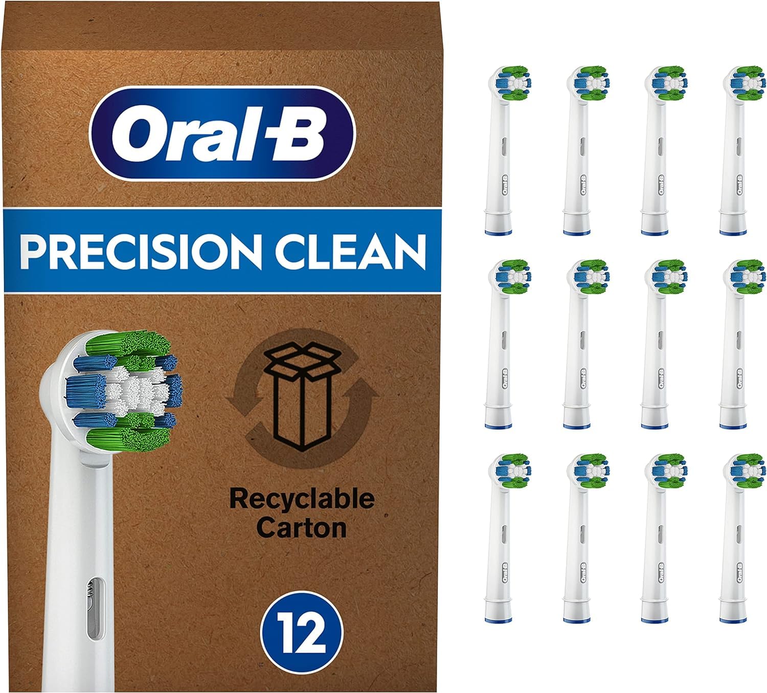 Oral-B Pro Precision Clean Cabezales de Recambio Originales, Blanco, Pack de 10 - Recambios para Cepillo de Dientes Eléctrico Oral B Pro, 3 Tipos de Filamentos para Un Cepillado Preciso — view 9