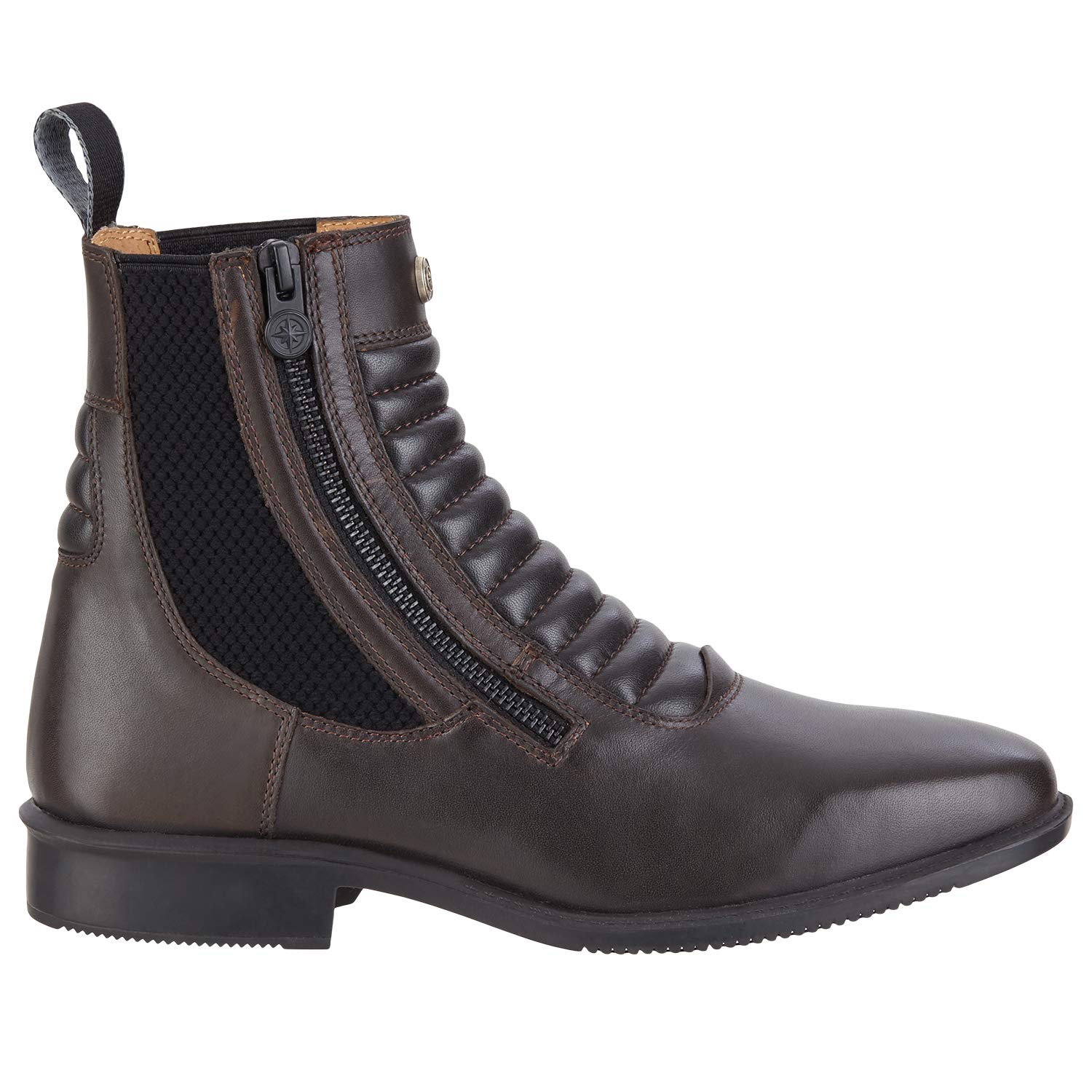 Reit-Stiefelette »LEGACY SZ MILANO« aus weichem Rindsleder | Designt in Italien | Reit-Schlupf-Schuh mit ULTIMA-RS Gummisohle | Komforteinlegsohle | Reißverschluss seitlich | Schwarz, Braun