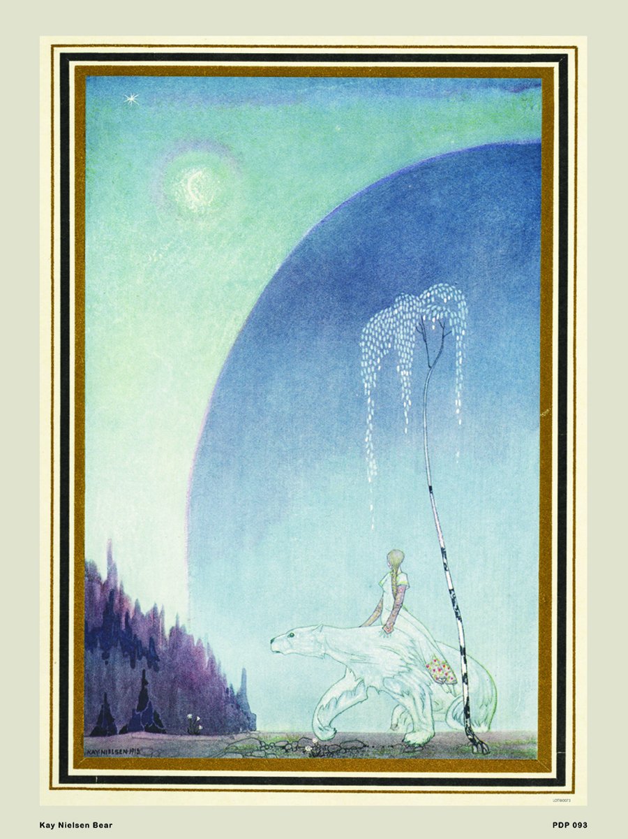 onthewallKay Nielsen East of the Sun West of the moon Fairytale Bear Natural History 30x40cm Art Poster Print, White, 30 x 40 cm