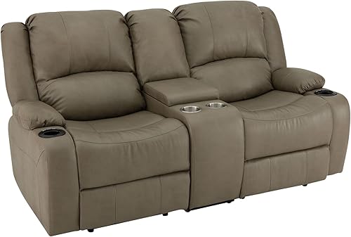 Miniatura 201 de RecPro Charles - Sofá reclinable doble de pared de 58 pulgadas, para autocaravana, con tela mejorada (color plomizo)